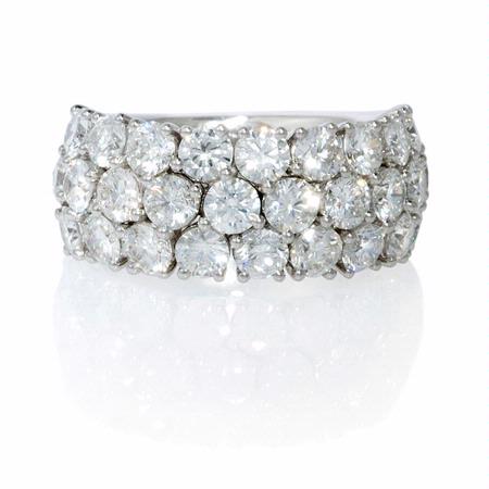 3.90ct Diamond 18k White Gold Wedding Band Ring