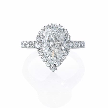 Diamond 18K White Gold Halo Engagement Ring Setting