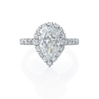 .63ct Diamond 18K White Gold Halo Engagement Ring Setting