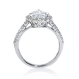 .63ct Diamond 18K White Gold Halo Engagement Ring Setting