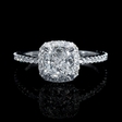 .37ct Diamond 18k White Gold Halo Engagement Ring Setting