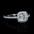 .37ct Diamond 18k White Gold Halo Engagement Ring Setting