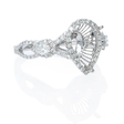 .74ct Diamond 18k White Gold Halo Engagement Ring Setting