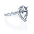 .41ct Diamond 18k White Gold Halo Engagement Ring Setting