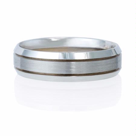 Men's 14k White Gold Wedding Band Ring