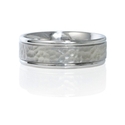 Men's 14k White Gold Wedding Band Ring