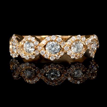 Diamond 18k Rose Gold Wedding Band Ring