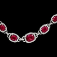 8.70ct Diamond and Ruby 18k White Gold Necklace
