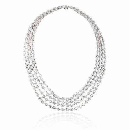 25.36ct Diamond 18k White Gold Necklace