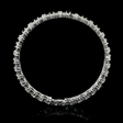 6.60ct Diamond and Tsavorite 18k White Gold Bangle Bracelet