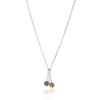 Amethyst and Ametrine 18k White Gold Pendant Necklace