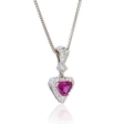 .36ct Diamond and Pink Sapphire 18k White Gold Pendant