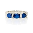 .31ct Diamond and Blue Sapphire 18k White Gold Ring