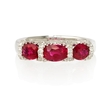 .33ct Diamond and Ruby 18k White Gold Ring