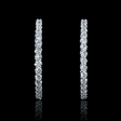 12.07ct Diamond 18k White Gold Hoop Earrings