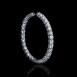 12.07ct Diamond 18k White Gold Hoop Earrings