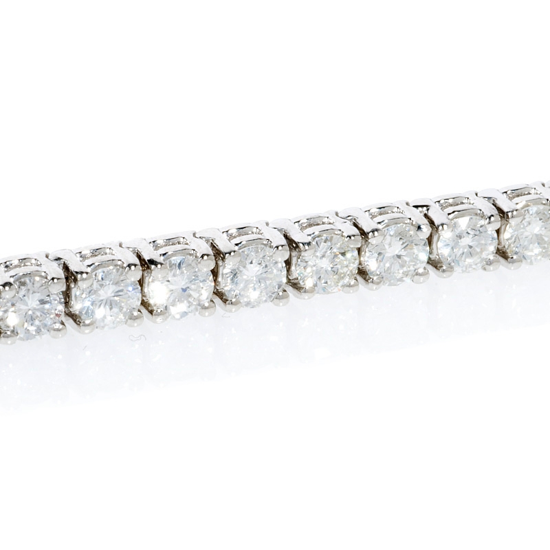 Diamond 18k White Gold Tennis Bracelet (#4960)
