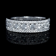 1.09ct Diamond 18k White Gold Wedding Band Ring