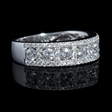 1.09ct Diamond 18k White Gold Wedding Band Ring