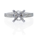 Diamond 18k White Gold Cathedral Engagement Ring Setting