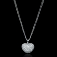 4.69ct Diamond 18k White Gold Heart Pendant