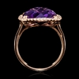 .13ct Diamond and Pink Amethyst 14k Rose Gold Ring