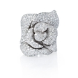 4.71ct Diamond 18k White Gold Floral Ring