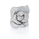 Diamond 18k White Gold Floral Ring