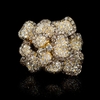 Diamond 18k Yellow Gold Floral Ring
