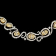 27.67ct Diamond 18k Two Tone Gold Necklace