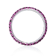 .56ct Diamond and Pink Sapphire 18k White Gold Eternity Wedding Band Ring