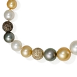 12.50ct Diamond and South Sea Pearl 18k Two Tone Gold Necklace