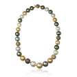 11.00ct Diamond and South Sea Pearl 18k Rose Gold Necklace