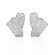 3.65ct Diamond 14k White Gold Cluster Earrings
