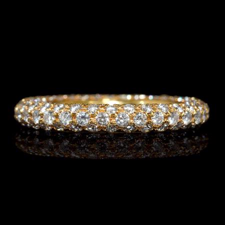Diamond 18k Pink Gold Eternity Ring