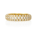 Diamond 18k Yellow Gold Eternity Wedding Band Ring
