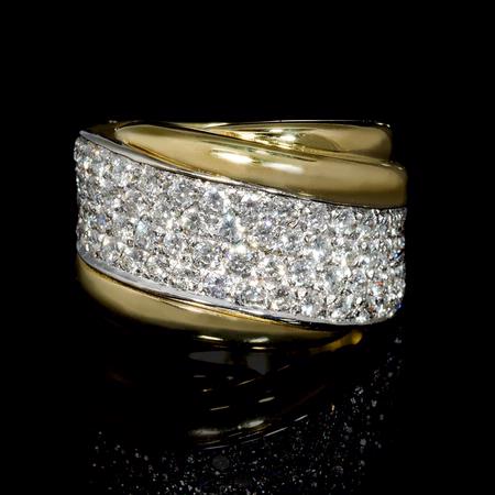 Leo Pizzo Diamond 18k Two Tone Gold Ring