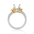 .58ct Diamond Platinum 18k Yellow Gold Engagement Ring Setting