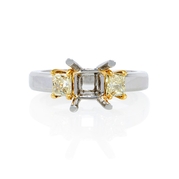 Diamond Platinum 18k Yellow Gold Engagement Ring Setting