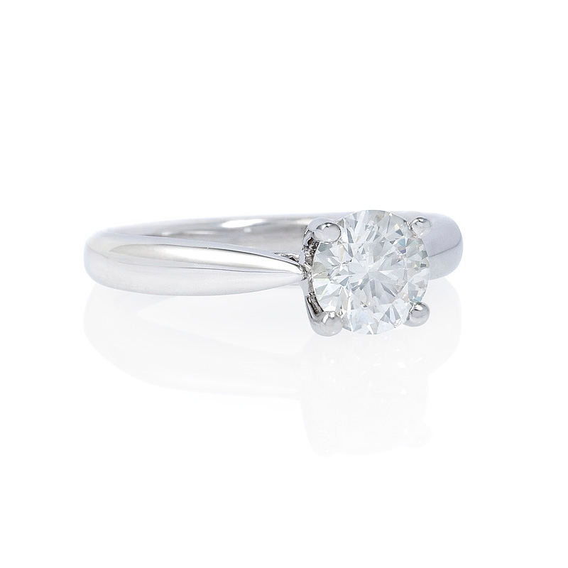 18k White Gold Engagement Ring Setting (#5326)