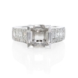 1.26ct Diamond Antique Style Platinum Engagement Ring Setting