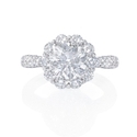 Diamond 18k White Gold Halo Engagement Ring Setting