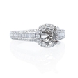 .65ct Diamond Platinum Halo Engagement Ring Setting