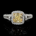 GIA Certified Diamond 18k White Gold Engagement Ring