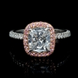 2.50ct GIA Certified Diamond Platinum and 18k Rose Gold Engagement Ring