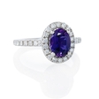 .58ct Diamond and Amethyst 14k White Gold Ring