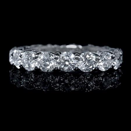 3.26ct Diamond Platinum Eternity Wedding Band Ring