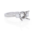 .92ct Diamond Antique Style 18k White Gold Engagement Ring Setting