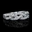 .52ct Diamond Braid 18k White Gold Wedding Band Ring