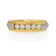 .55ct Men's Diamond Platinum and 18k Yellow Gold Wedding Band Ring